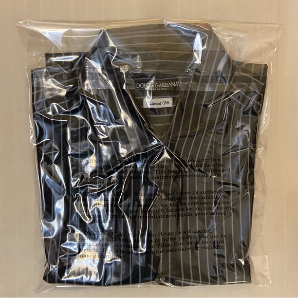 DOLCE & GABBANA tailored fit long-sleeve collared dress shirt sz L (16,41cm) - Picture 9 of 9